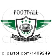 Poster, Art Print Of Green And Dark Gray American Football Design