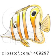 Poster, Art Print Of Marine Copperband Butterflyfish Facing Left