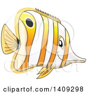 Poster, Art Print Of Marine Copperband Butterflyfish Facing Right