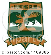 Clipart Of A Rocky Mountain Elk Hunting Design Royalty Free Vector Illustration by Vector Tradition SM