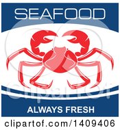 Poster, Art Print Of Crab Seafood Design