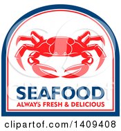 Clipart Of A Crab Seafood Design Royalty Free Vector Illustration