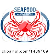 Poster, Art Print Of Crab Seafood Design