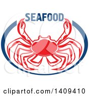 Poster, Art Print Of Crab Seafood Design