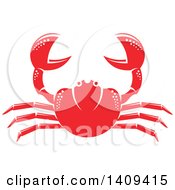 Clipart Of A Crab Seafood Design Royalty Free Vector Illustration