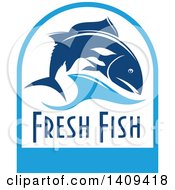 Clipart Of A Salmon Seafood Design Royalty Free Vector Illustration