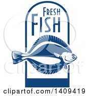 Poster, Art Print Of Flounder Fish Seafood Design