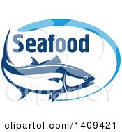Clipart Of A Wild Alaskan Salmon Seafood Design Royalty Free Vector Illustration