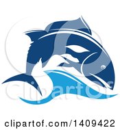 Clipart Of A Salmon Seafood Design Royalty Free Vector Illustration