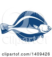 Clipart Of A Flounder Fish Seafood Design Royalty Free Vector Illustration by Vector Tradition SM