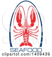 Clipart Of A Lobster Seafood Design Royalty Free Vector Illustration