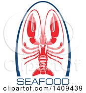 Poster, Art Print Of Lobster Seafood Design