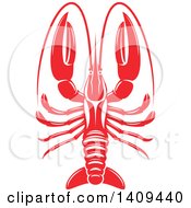 Clipart Of A Lobster Seafood Design Royalty Free Vector Illustration