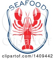Poster, Art Print Of Lobster Seafood Design