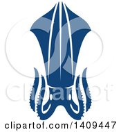 Clipart Of A Squid Seafood Design Royalty Free Vector Illustration