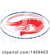 Clipart Of A Shrimp Seafood Design Royalty Free Vector Illustration by Vector Tradition SM