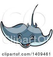Cartoon Happy Stingray