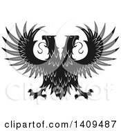 Poster, Art Print Of Black And White Double Headed Eagle