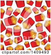 Poster, Art Print Of Seamless Background Pattern Of French Fries