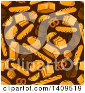 Clipart Of A Seamless Background Pattern Of Breads Royalty Free Vector Illustration by Vector Tradition SM