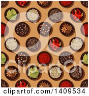 Poster, Art Print Of Seamless Background Pattern Of Spices