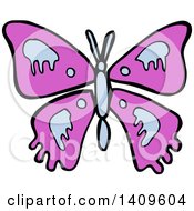 Clipart Of A Cartoon Butterfly Royalty Free Vector Illustration