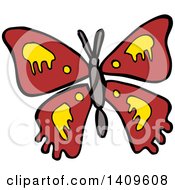 Clipart Of A Cartoon Butterfly Royalty Free Vector Illustration