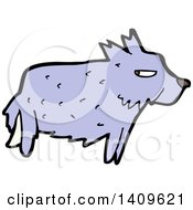 Clipart Of A Cartoon Dog Royalty Free Vector Illustration