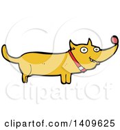 Clipart Of A Cartoon Dog Royalty Free Vector Illustration