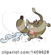 Clipart Of A Cartoon Dog Drooling Royalty Free Vector Illustration by lineartestpilot