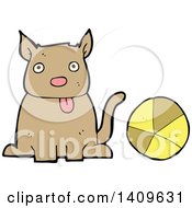 Clipart Of A Cartoon Dog Royalty Free Vector Illustration