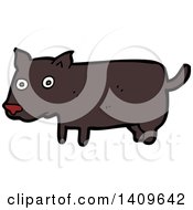 Clipart Of A Cartoon Dog Royalty Free Vector Illustration