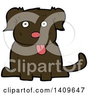 Clipart Of A Cartoon Dog Royalty Free Vector Illustration