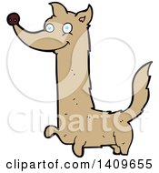 Clipart Of A Cartoon Dog Royalty Free Vector Illustration