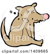Poster, Art Print Of Cartoon Dog Scratching