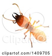 3d Termite On A White Background