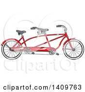 Poster, Art Print Of Red Tandem Bicycle