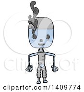Clipart Of A Cartoon Robot Royalty Free Vector Illustration