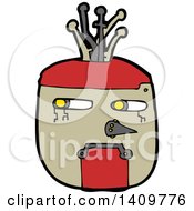 Poster, Art Print Of Cartoon Robot Face