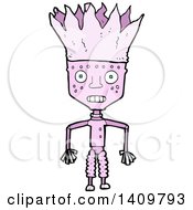 Clipart Of A Cartoon Robot Royalty Free Vector Illustration by lineartestpilot