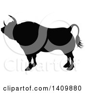 Poster, Art Print Of Silhouetted Black Bull