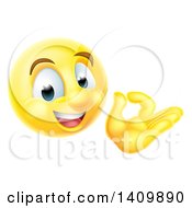 3d Happy Yellow Male Smiley Emoji Emoticon Face Gesturing Ok Or Perfect