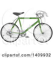 Poster, Art Print Of Green 10 Speed Bicycle