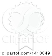 Clipart Of A White Ribbon Award Design Element Royalty Free Vector Illustration