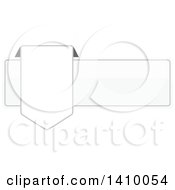 Clipart Of A White Banner Design Element Royalty Free Vector Illustration by dero