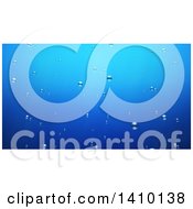 Clipart Of A 3d Background Of Bubbles Underwater Royalty Free Illustration