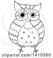 Poster, Art Print Of Sketched Black And White Owl