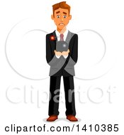 Clipart Of A Caucasian Business Man Holding A Bomb Royalty Free Vector Illustration by Vector Tradition SM