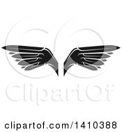 Poster, Art Print Of Pair Of Black And White Wings
