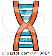 Poster, Art Print Of Sketched Dna Strand